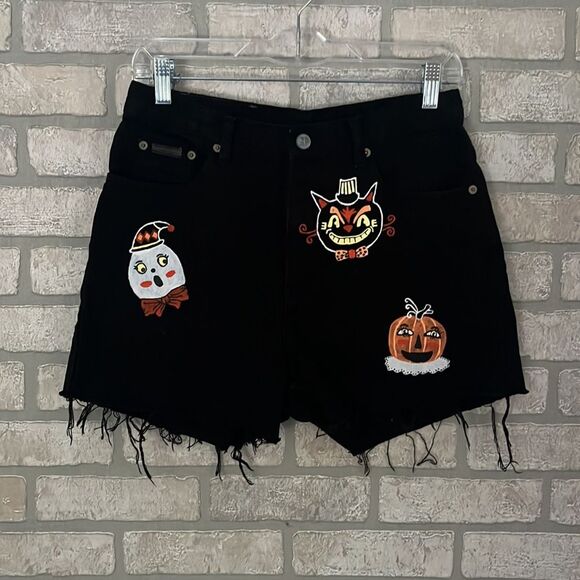 Calvin Klein Pants - Hand Painted Vintage Halloween Cut Off Calvin Shorts- Size 8
